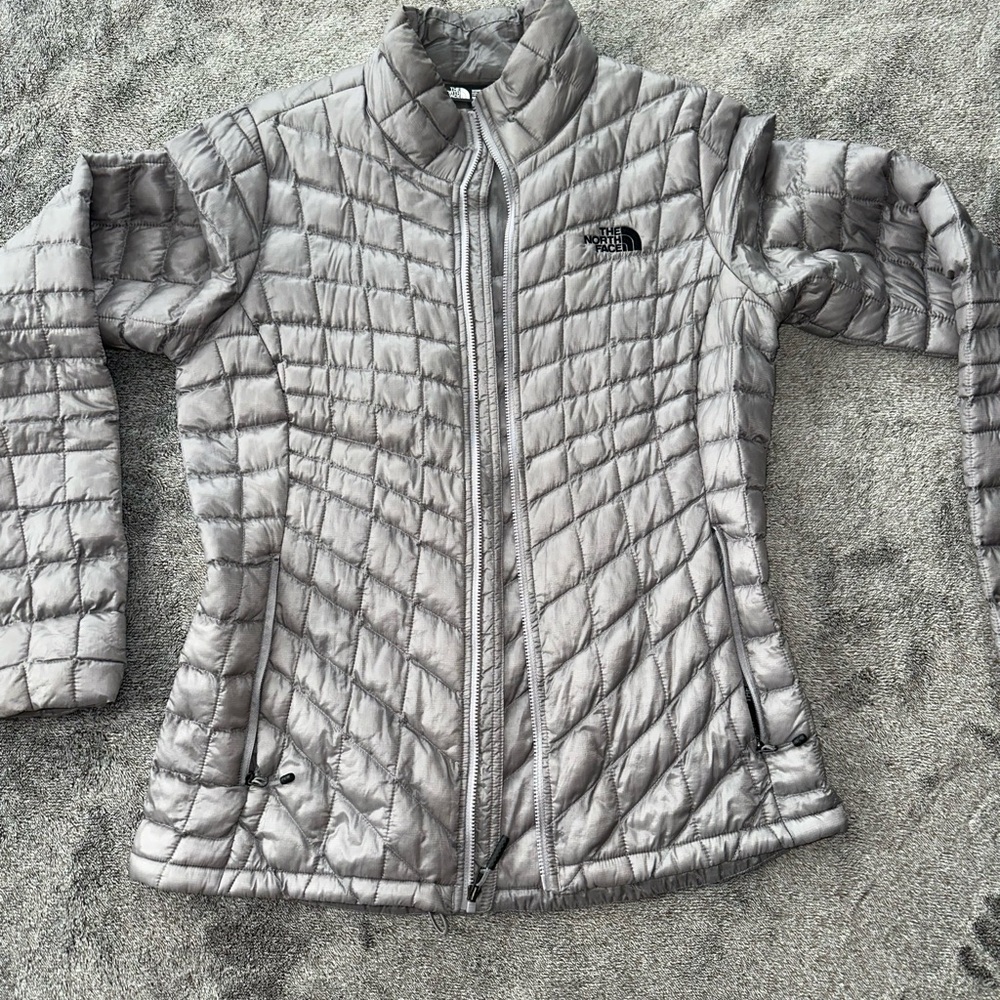 The North Face Silver Quilted Jacket